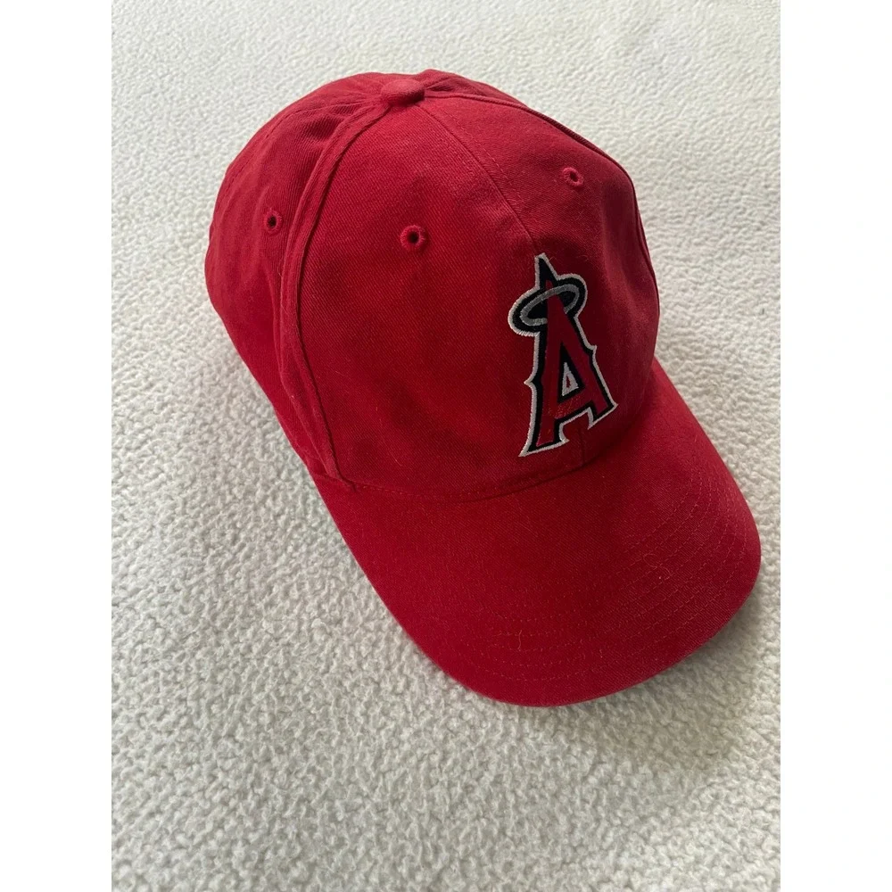 '47 Brand Kids Youth Baseball Hat Red‎ Los Angeles Angels MLB Adjustable Cap